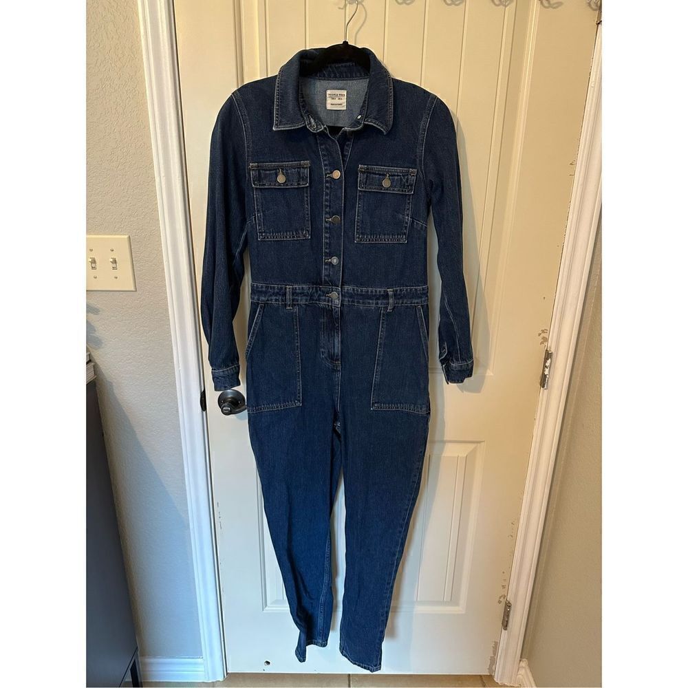 People Tree Yara Denim Boilersuit Ethically Made Women’s Jumpsuit Size 4